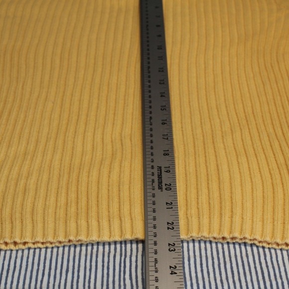 Studio Works $48 Small Golden Yellow Cable Knit Shawl‎ Collar Pullover Sweater - Picture 10 of 12